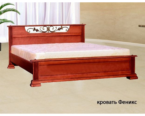 Кровать Феникс с ковкой из массива дерева в наличии и на заказ