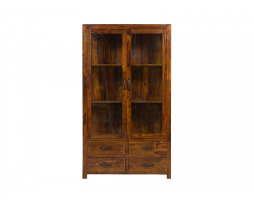 Шкаф книжный Фландрия витрина из массива дерева в наличии и на заказ